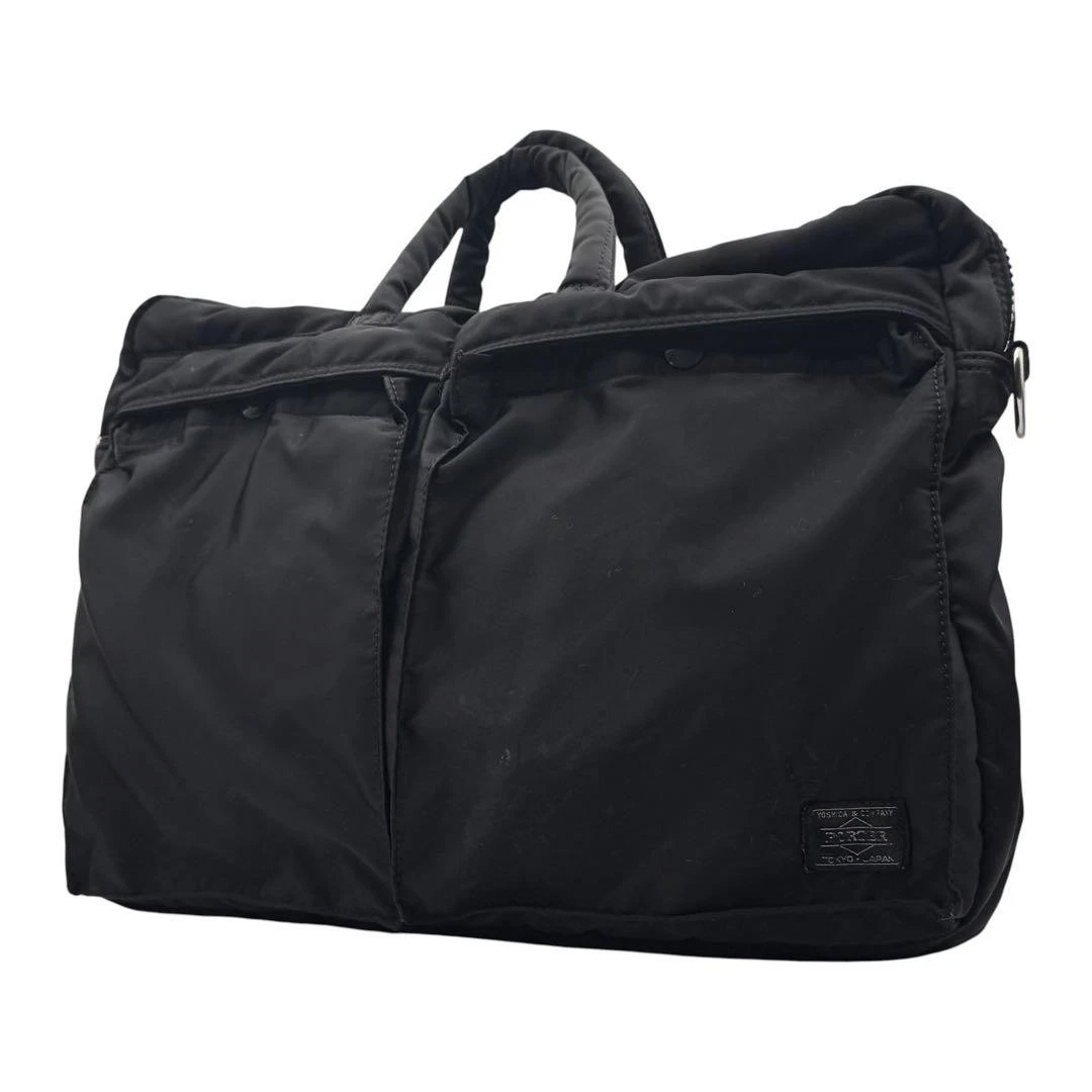 PORTER Yoshida TANKER Aktentasche schwarz Nylon orange Futter A4 Businesstasche Japan