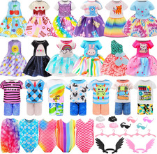 25 PCS 5.3 Inch Girl Doll Clothes Dress Outfits and Shoes with 4 Pairs of Shoes
