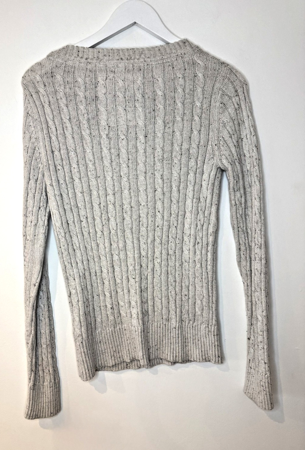 Superdry Premium Black Label Cable Knit Jumper M Cream Winter Sweater image 2