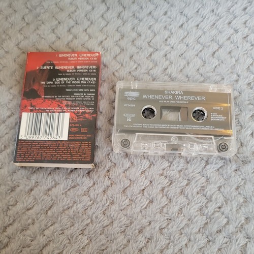 Shakira - Whenever Wherever - Used Cassette Single - Epic - Picture 2 of 4