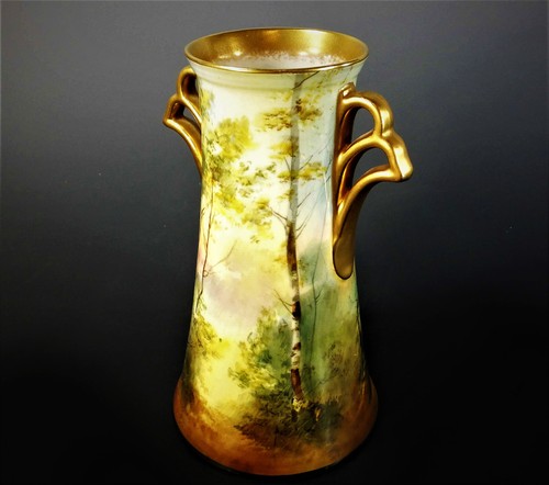 SCHÖNE KÖNIGLICHE DOULTON HANDBEMALTE & SIGNIERTE VASE MIT EINER PASTORALSZENE - Bild 7 von 13
