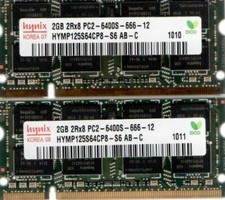 4GB 2x 2GB Toshiba Satellite L300 L300D L305 L305D L350 L355 L355D RAM Memory