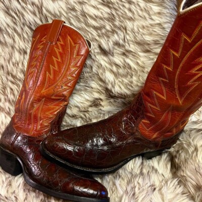 Custom Made Men's Dark Brown Leather Cowboy Western High Ankle Fashion Wear Boot