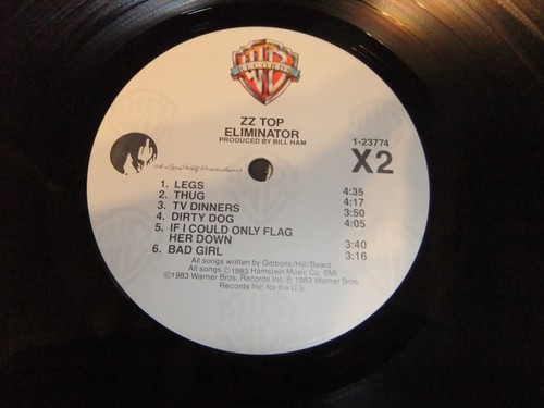 1983 First Pressing ZZ TOP ELIMINATOR Vinyl LP ROCK BAND 1-23774 EX/ VG+ COND - Afbeelding 8 van 9