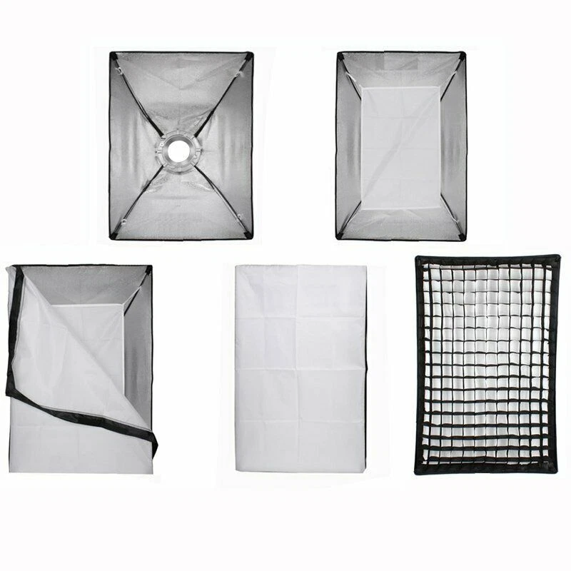 US 2X Godox 60x90cm Bowens Grid Softbox For Studio Strobe Head Monolight Flash - Image 4 of 4