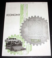 1930 OLD MAGAZINE PRINT AD, ROYAL TYPEWRITERS, THE ADVANTAGES ARE FAR REACHING! thumbnail