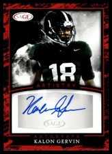2022 SAGE Artistry Autographs Red Kalon Gervin RC Auto Michigan State Spartans