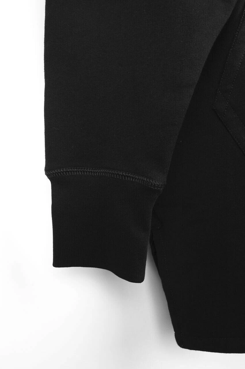 Autentico maglione uomo Alexander McQueen oversize nero con cappuccio taglia M