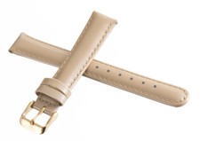 Invicta Womens 16mm x 14mm Beige Patent Leather Rose Gold Buckle Watch Band