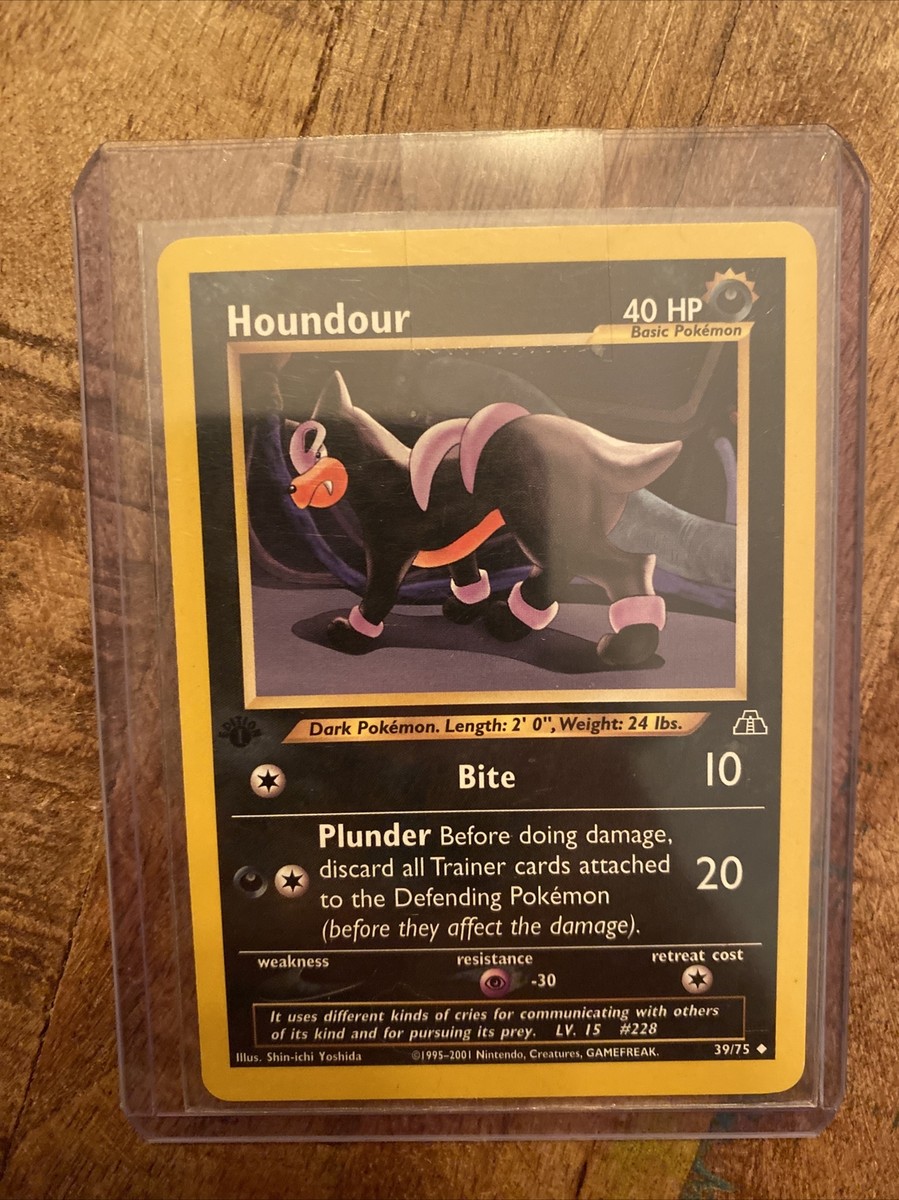 Houndour 39/75 1st Edition NM Near Mint Neo Discovery Non-Holo