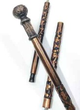 Hand Carved Royal Walking Stick Wooden Cane Luxury Victorian Style Walking Cane