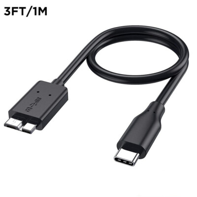 3ft Micro B zu USB Typ C 3.1 Externes Festplattenkabel Kabel für MacBook Seagate