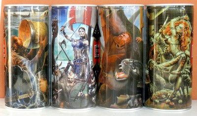 Faxe Collector S Item 19 4 Empty Bottom Opened Beer Cans Denmark 1 Liter Ebay