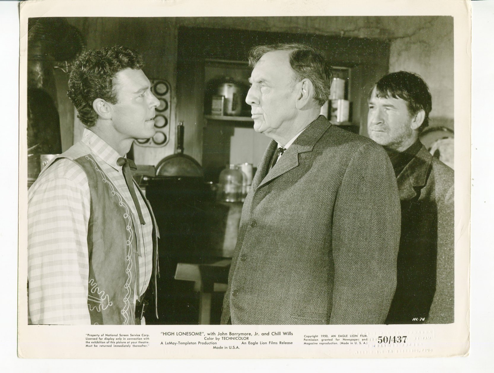 High Lonesome-Chill Wills-John Archer-8x10-B&W-Promo-Still