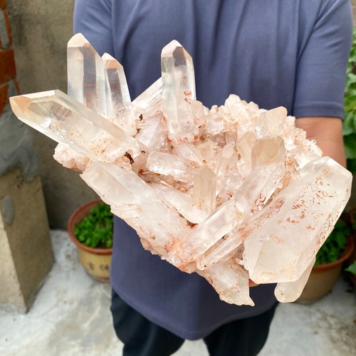 4.5LB Clear white quartz crystal cluster Mineral specimen from madagat, healing - Picture 5 of 13