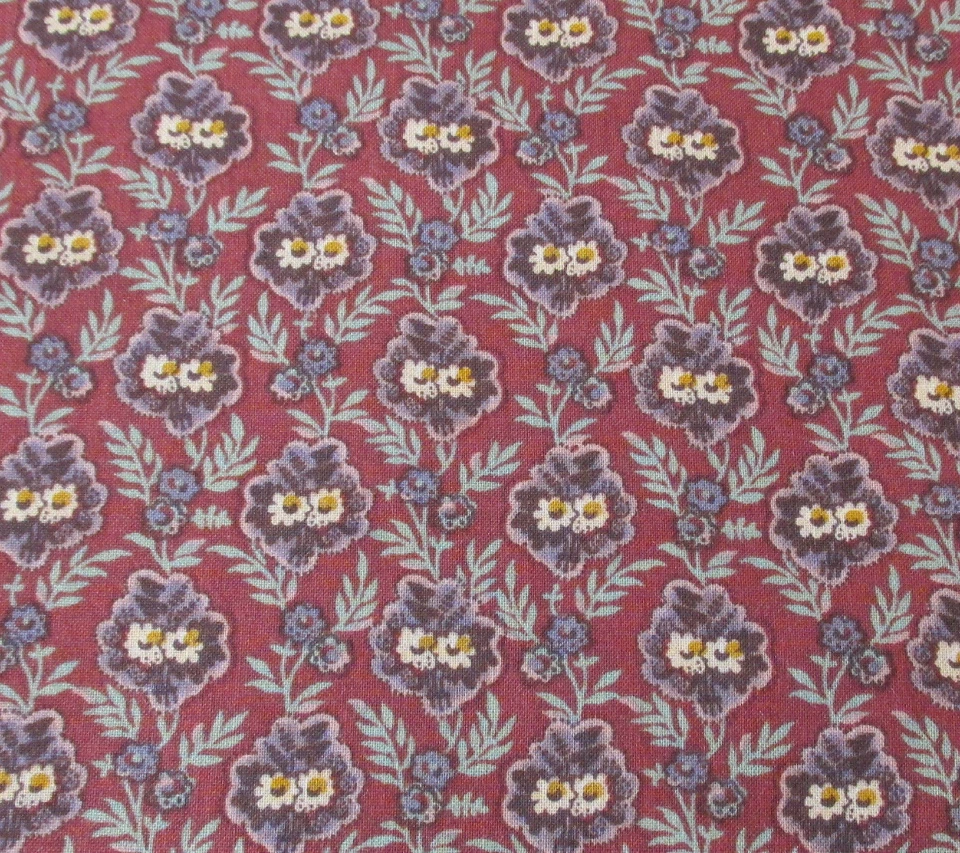 Circa 1825 Bouquet Rose Pink/Purple Quilt Fabric - Fat Quarter - Image 2 of 3