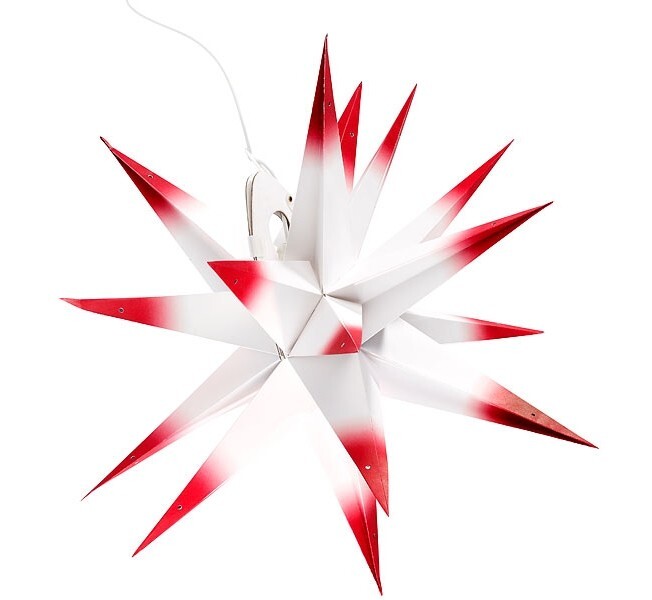 Étoile lumineuse en papier 60 cm blanche suspension abat-jour lanterne pour chambre