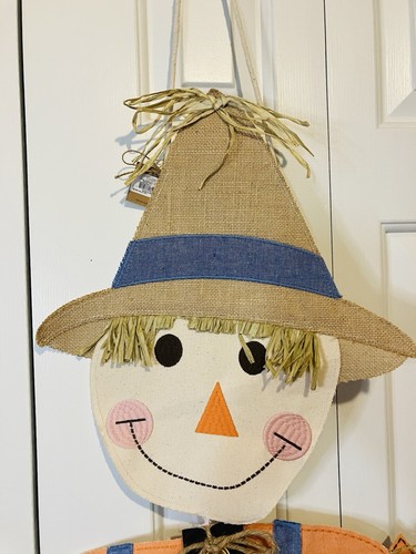 Mud Pie Festive Fall Collection Scarecrow Door Hanger#40060078 NWT - Picture 2 of 11