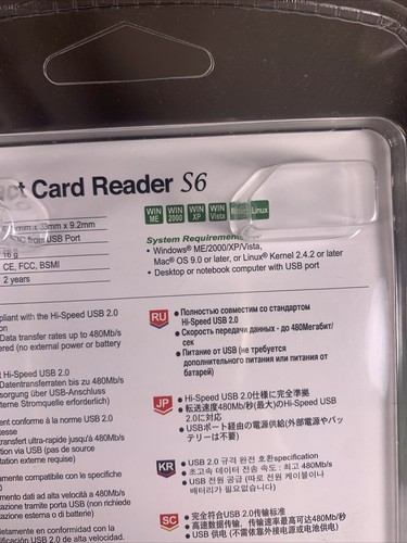 Transcend USB 2.0 Card Reader Windows Macintosh Linux Sealed NEW SDHC MS PRO xD - Picture 6 of 7