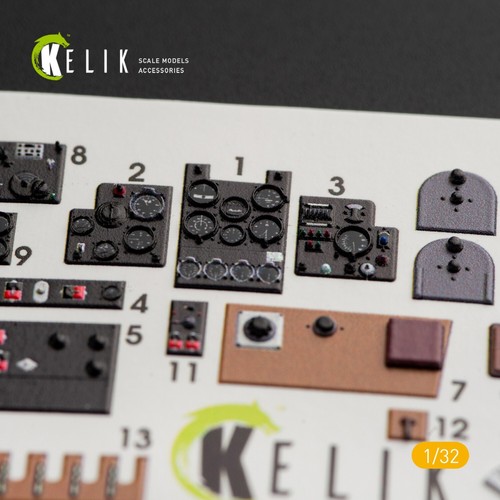 KeliK K32008 Scale 1:32 Ki-61-I interior 3D decals for Hasegawa kit for - Picture 2 of 12
