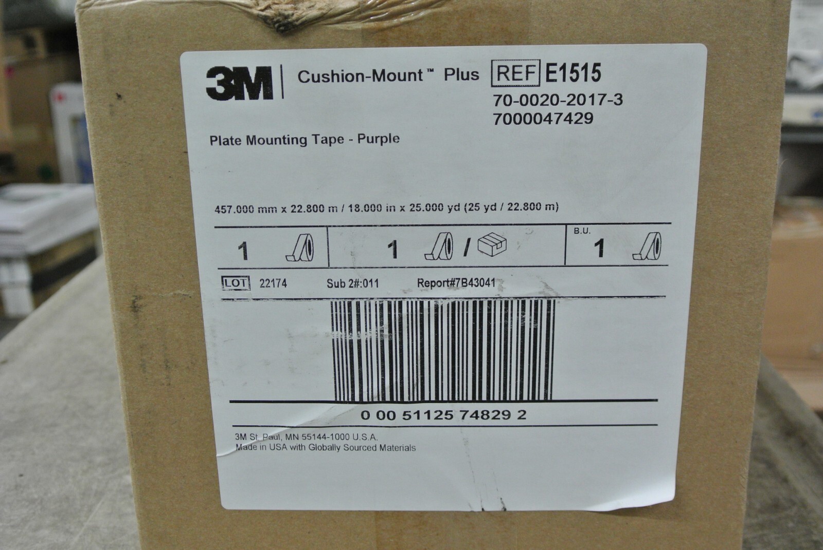 3M Cushion-Mount Plus E1515 Plate Mounting Tape - Purple