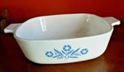 CORNING WARE BLUE CORNFLOWER Vintage 1 Quart Square Baking Dish P1B NO LID