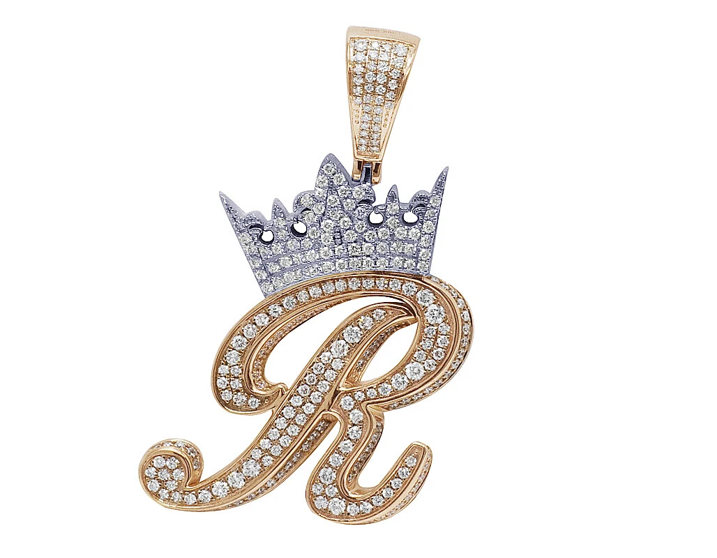 Real diamond 2024 letter pendant