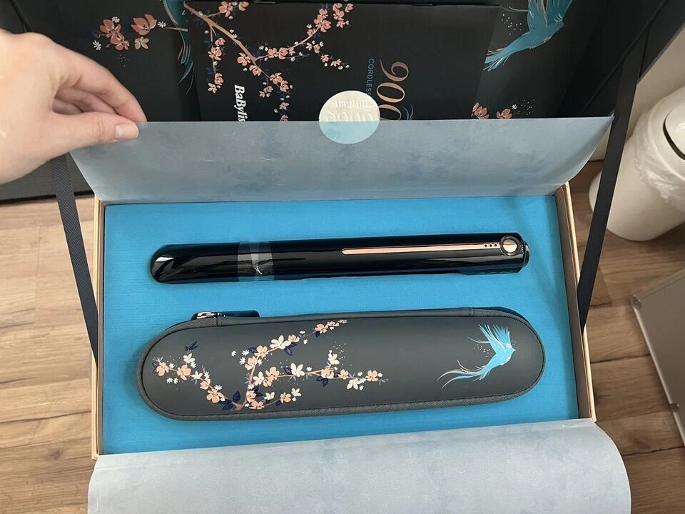 Babyliss 9000RU Glätteisen kabellos, Haarglätter mit Akku, Keramikplatten 