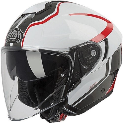 CASCO HELMET JET HUNTER SOUL IN FIBRA BIANCO LUCIDO AIROH SIZE MC |  Acquisti Online su eBay