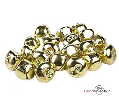 80 GOLD LÄUTENDE JINGLE BELLS CHARMS 10 mm WEIHNACHTEN TOP QUALITÄT BELL7