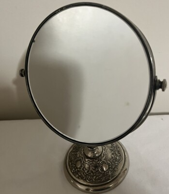 Adorable Vintage Ornate Standing Two Sided Mirror