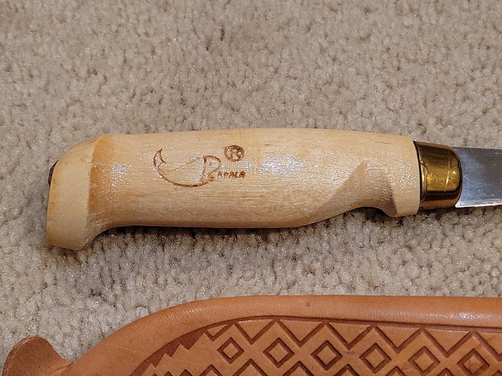 Vintage J Marttiini Finland Rapala Fish Fillet Knife Set Leather