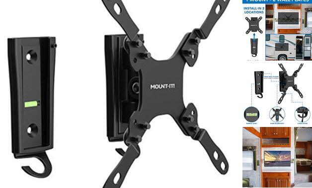 RV TV Mount with Dual Wall Plates | No-Rust Quick Release Aluminum Mounting
