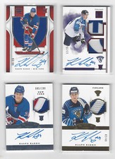 KAAPO KAKKO LOT OF FOUR 2019-20 PANINI EXCLUSIVE AUTOGRAPH ROOKIES - NY RANGERS!