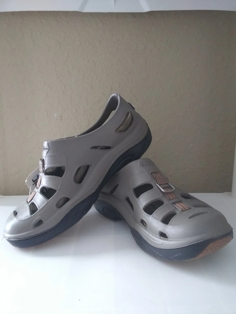 Bottines Bateau Shimano Evair Kaki, US 10, Pour Homme, Pêche Et Outdoor