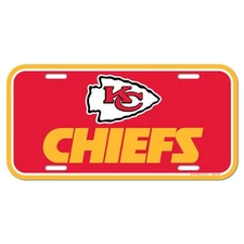 KANSAS CITY CHIEFS 6"x12" OFFICIAL LOGO LICENSE PLATE CAR BRAND NEW WINCRAFT 👀