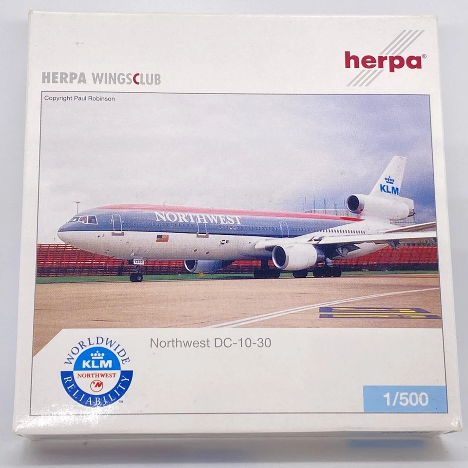 Herpa Wings Club 513098 - Northwest Airlines DC-10-30 - 1:500 Scale Diecast NOB - Image 2 of 4