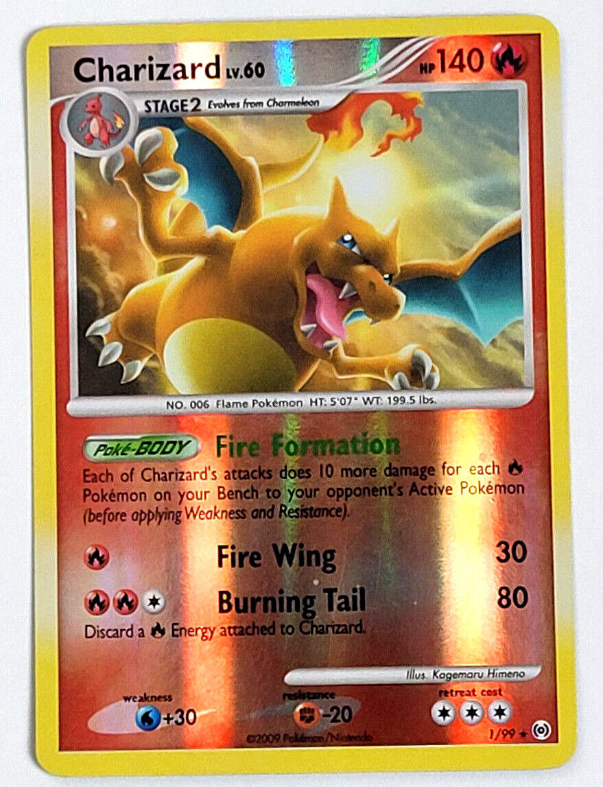 Charizard Lv 60 1 99 Rare Reverse Holo Pokemon Card Ebay