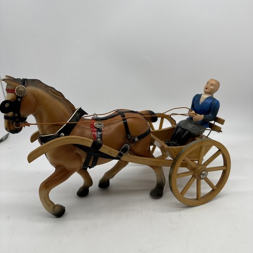 Vintage STEHA Lieha Original Harness Horse Cart Toy Germany Toy Model