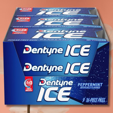 Ice Peppermint Sugar Free Gum, 9 Packs of 16 Pieces 144 Total Pieces ..
