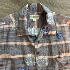 Vintage Andrade Resort Shop Pure Silk Hawaiian Aloha Shirt Japanese Print Large