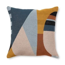 Modern Geometric Face Throw Pillow Cover 18x18 Inches Square Decorative Accent