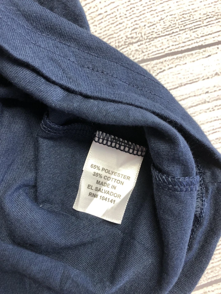 Camisa Walter Hagen Para Hombres Grande Azul Marino Golf Gráfico Cuello Redondo Camiseta Manga Corta Foto 4 de 4