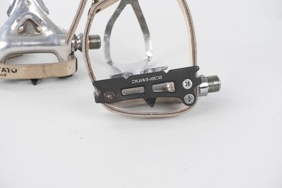 NOS SHIMANO PD-7400 DURA ACE PEDALS toe clip vintage 80S NEW road