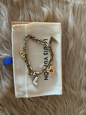 Louis Vuitton Timeless Love Letters Gold Tone Chain Fashion Bracelet Preloved