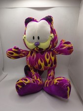 Garfield Plush Purple With Yellow Flames 14 inches