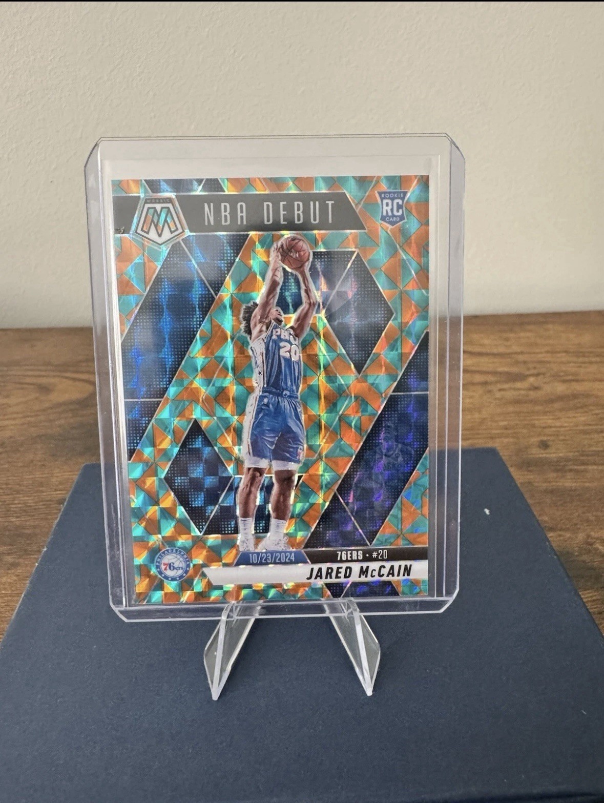 2024-25 Panini Mosaic Jared McCain Tessellation /15 Rookie NBA Debut #263