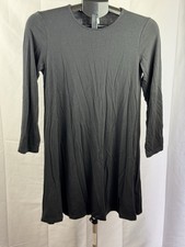 Old Navy Petite Dress Small Black Long Sleeve Swing Knit Stretch