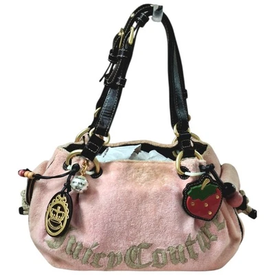 Vintage 2007 Juicy Couture Rare Pink 'Strawberry Fields' Terrycloth Fluffy Bag - Bild 1 von 4