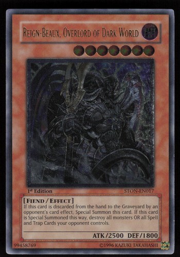Reign-Beaux, Overlord of Dark World [Ultimate Rare] STON-EN017 YuGiOh Strike of Neos card
